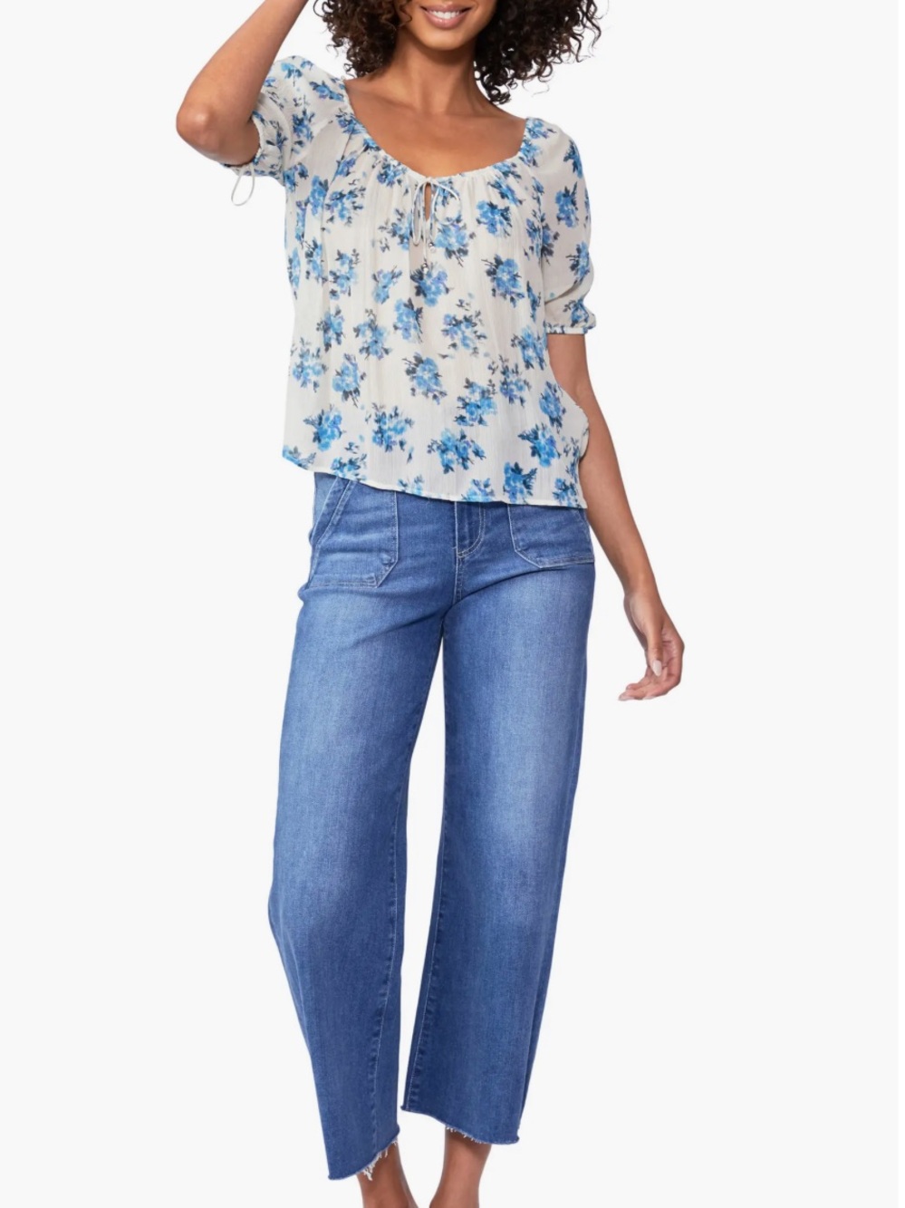 NWT $239 PAIGE Franciska Floral Print Silk Top Size XS